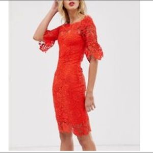 Paper Doll Off The Shoulder Crochet Dress